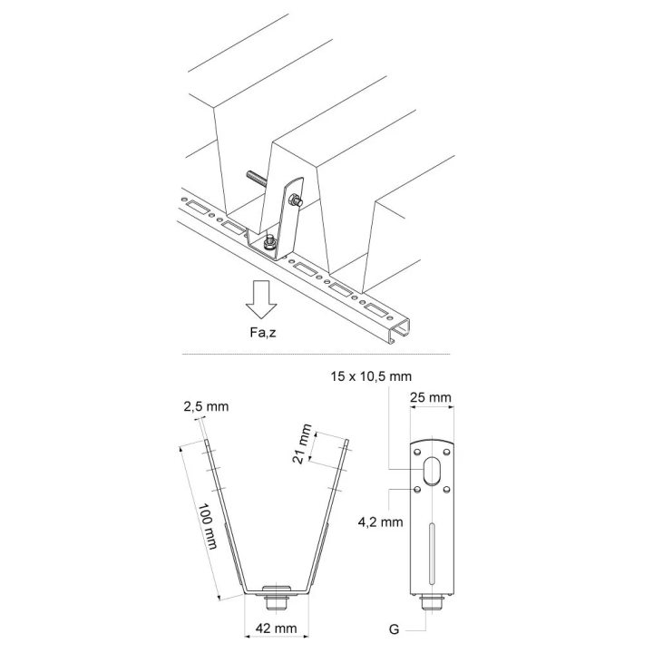Walraven - hangers for BIS, VdS trapezoidal sheets