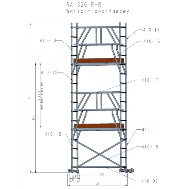 Drabex - RA-330 R-R mobile scaffolding