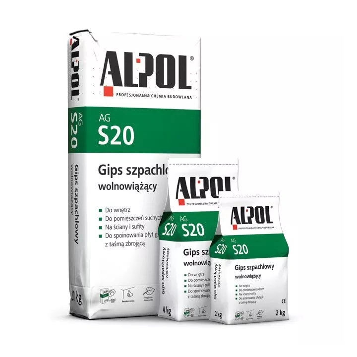 Alpol - gips szpachlowy wolnowiążący AG S20