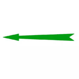 Xplo - samoprzylepna strzałka znakujaca zielona