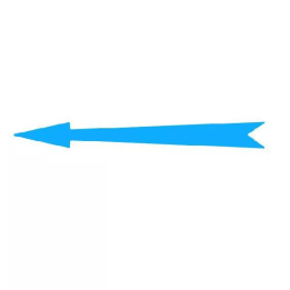 Xplo - self-adhesive blue marking arrow