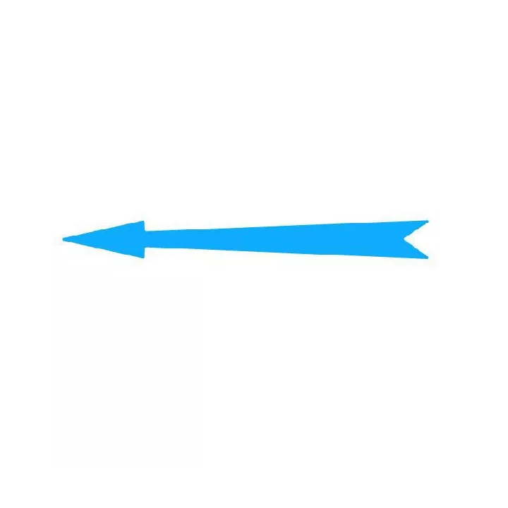 Xplo - self-adhesive blue marking arrow