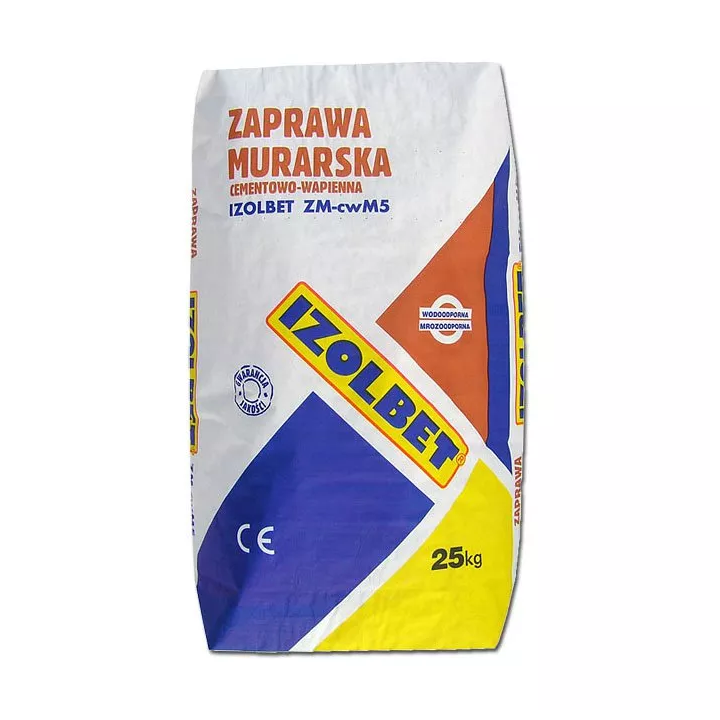 Izolbet - zaprawa murarska cementowo-wapienna ZM-cwM5