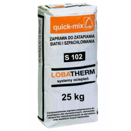 Quick-mix - zaprawa do zatapiania siatki i szpachlowania warstwy zbrojącej na styropianie S 102