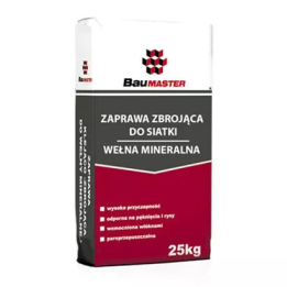 Baumaster - zaprawa zbrojąca do siatki - wełna mineralna