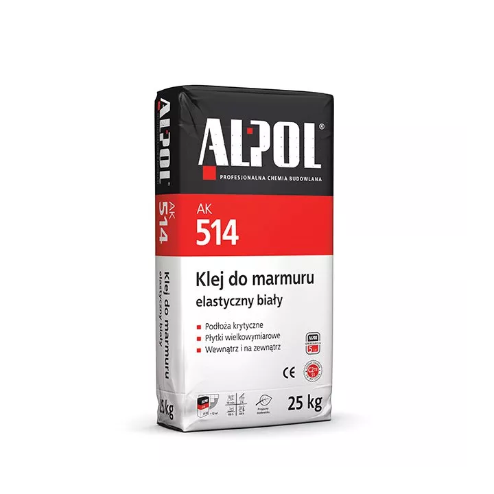 Alpol - klej do marmuru elastyczny biały AK 514