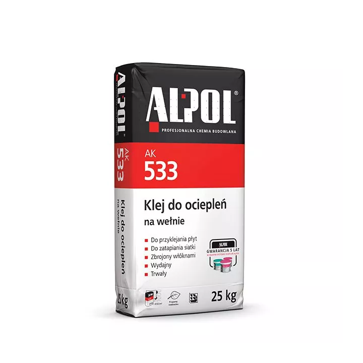 Alpol - klej do ociepleń na wełnie AK 533