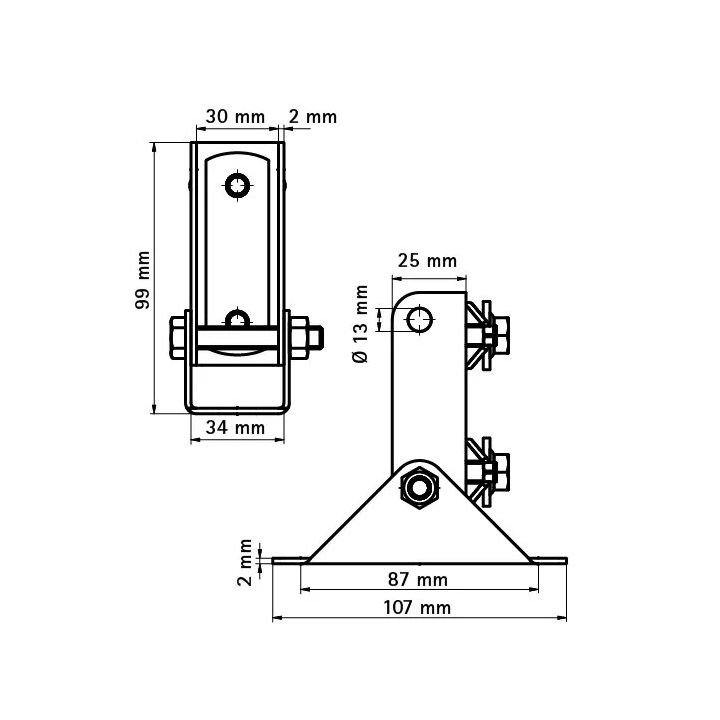 Walraven - uchwyty ścienne przechylne BIS RapidRail® - 661 3 250