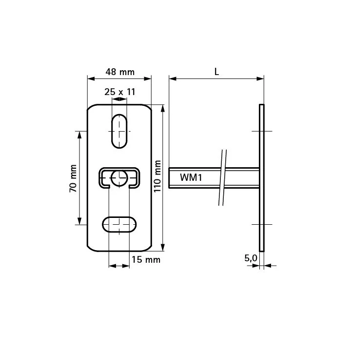Walraven - wall consoles, BIS RapidRail®, stainless steel