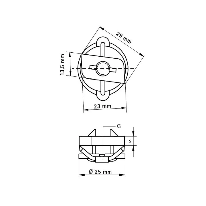 Walraven - BIS RapidRail® plain nuts, stainless steel