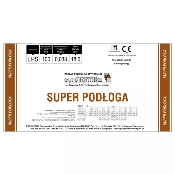 Eurotermika - płyta styropianowa Super Podłoga 100-037