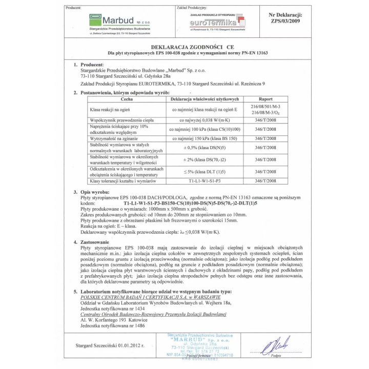 Eurotermika - płyta styropianowa Super Podłoga 100-037