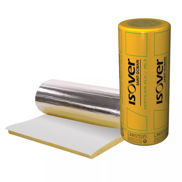 Isover - mata z wełny mineralnej Ventilam Alu Plus  CLIMCOVER Lamella Fix