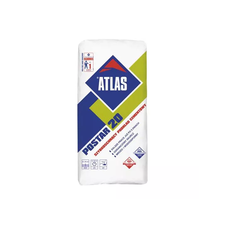 Atlas - Postar 20 10-80mm quick-drying cement base