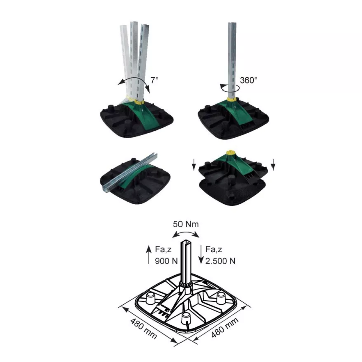 Walraven - system podpór dachowych BIS Yeti® 480 (BUP1000)
