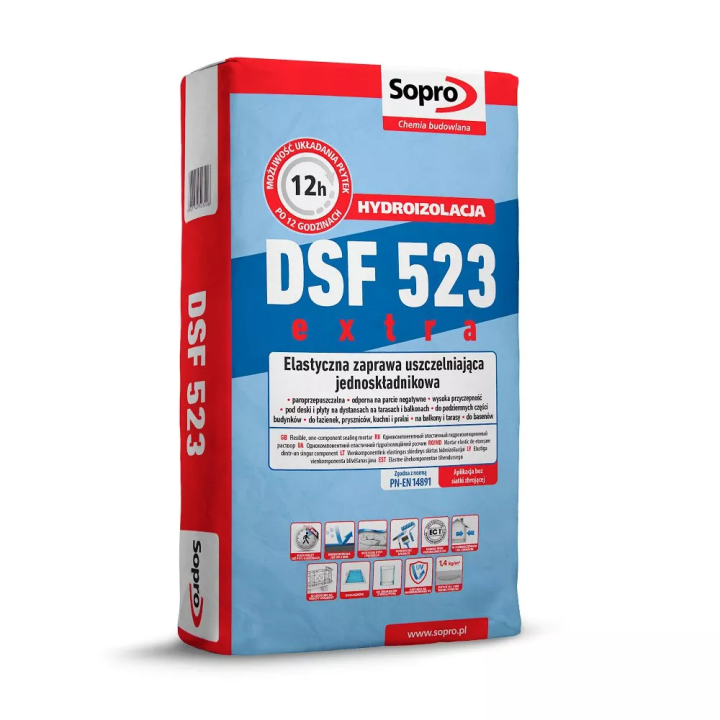 Sopro - einkomponentiger elastischer Dichtungsmörtel DSF 523