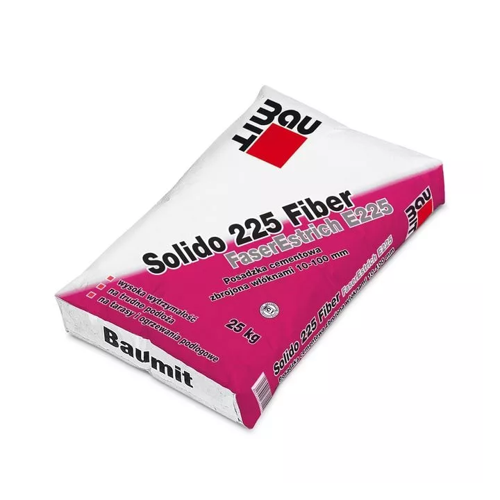 Baumit - jastrych cementowy wzmocniony włóknem Solido 225 Fiber - FaserEstrich E225