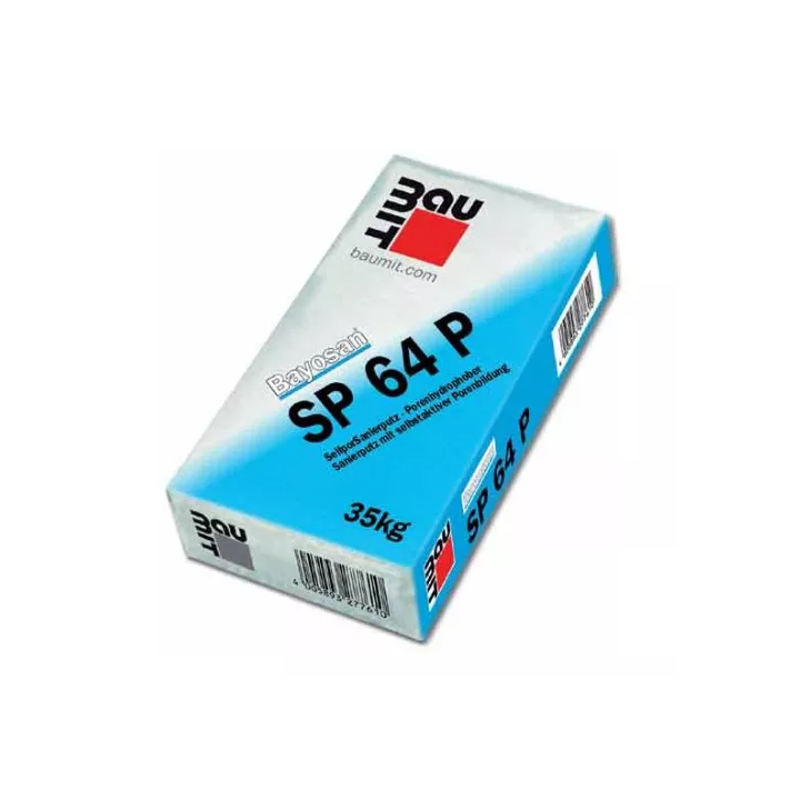 Baumit - feinkörniger Sanierungsputz Sanova SP Grau - SelfporSanierputz SP 64 P.
