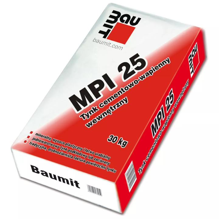 Baumit - tynk maszynowy wewnętrzny cementowo-wapienny MPI 25