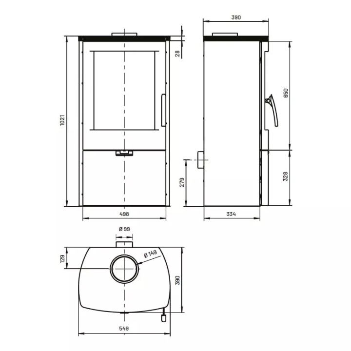 Thorma - Falun II steel wood stove