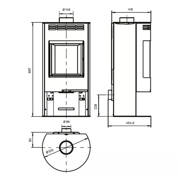 Thorma - wood stove Zaragoza steel
