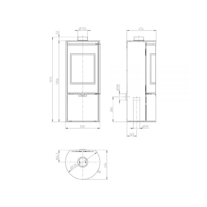 Thorma - steel Toledo wood stove