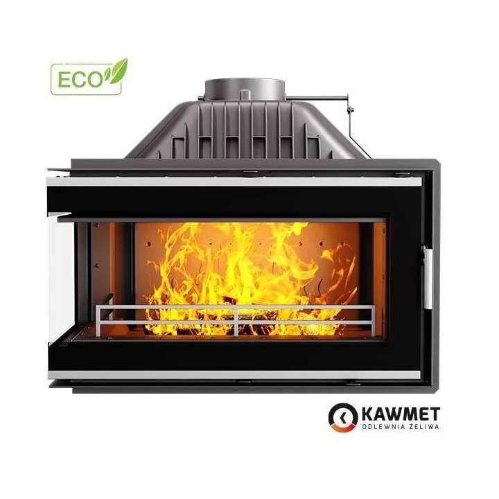 Kawmet - fireplace insert Corner W16 premium with a damper