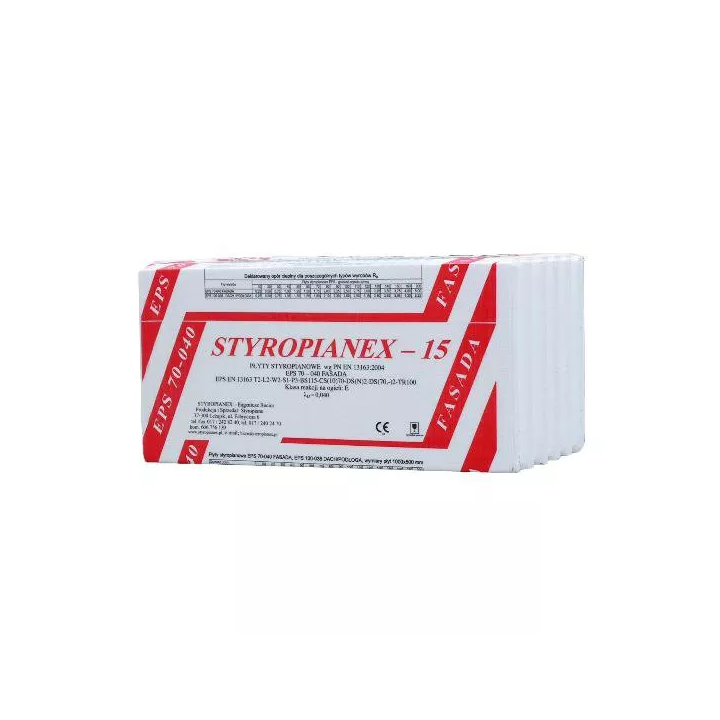 Styropianex - foamed polystyrene boards 15 EPS 70-038 GRAPHITE