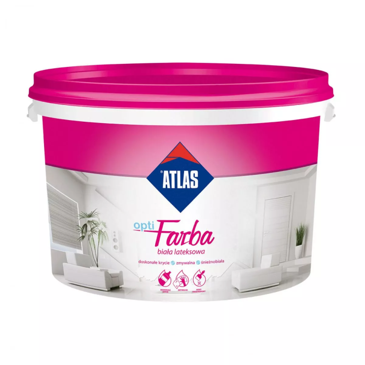 Atlas - interne weiße Latexfarbe von optiFARBA (AW-OPTI)
