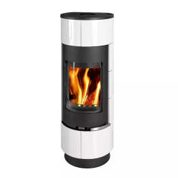 Thorma - piecyk na drewno Atika Standard Cadiz kafel biały 7,5 kW