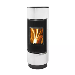 Thorma - piecyk na drewno Atika Plus kafel biały 7,5 kW
