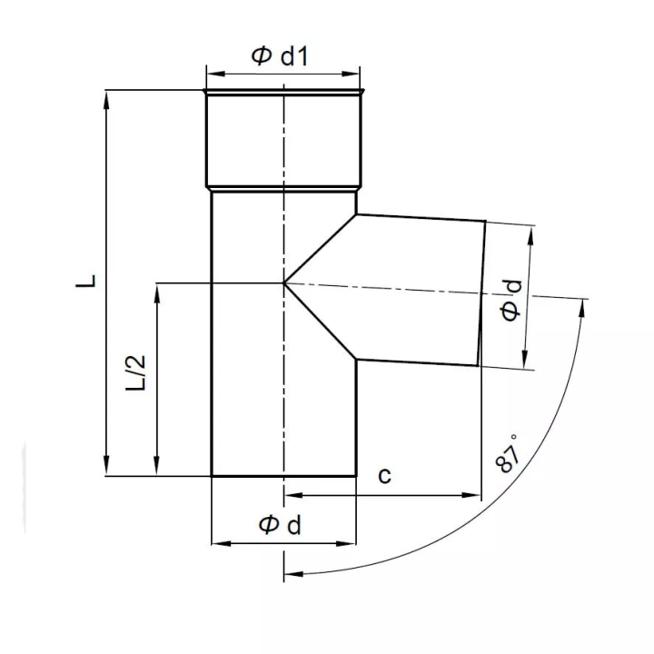 Kominflex - tee made of stainless steel