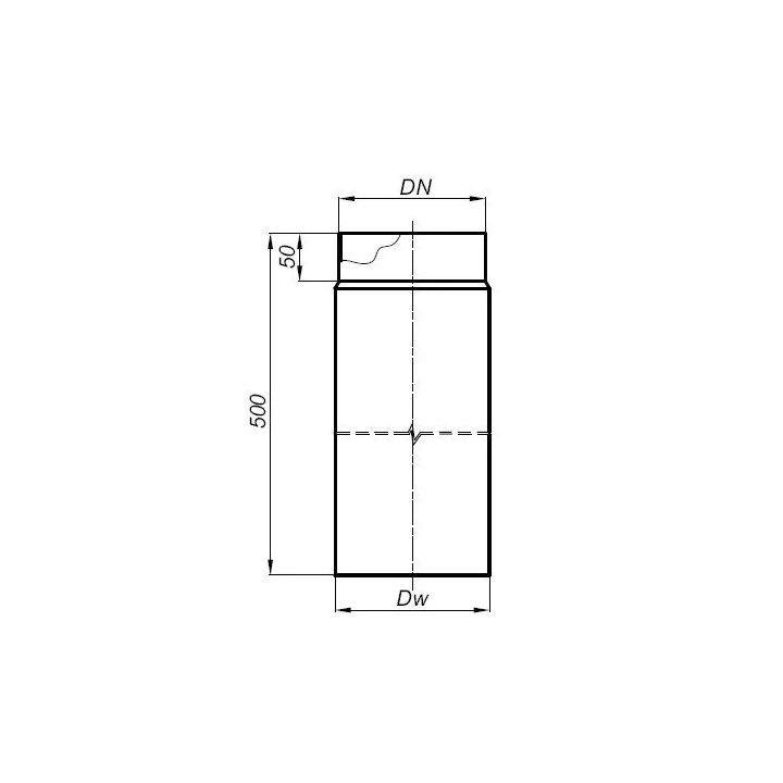 Darco - system przyłączy do kominków i kotłów na paliwa stałe SPK - rura czarna spalinowa