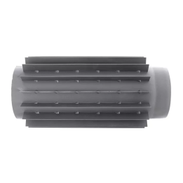 Darco - system of connections to fireplaces and solid fuel boilers SPK - straight ribbed pipe, black heat sink RPŻ / 500 - CZ2
