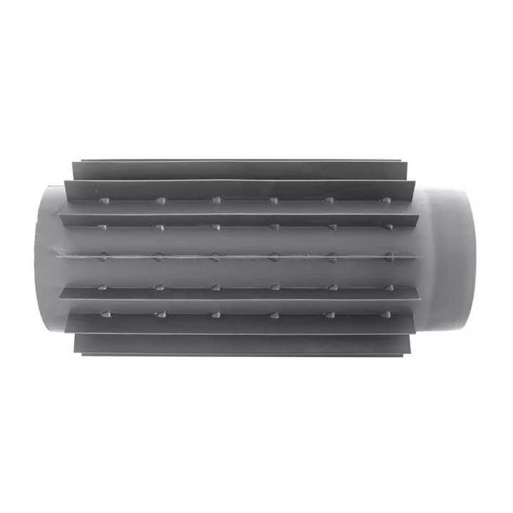Darco - system przyłączy do kominków i kotłów na paliwa stałe SPK - rura prosta żebrowana, radiator czarny RPŻ/500 - CZ2