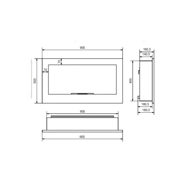 Infire - biokominek Inside 900