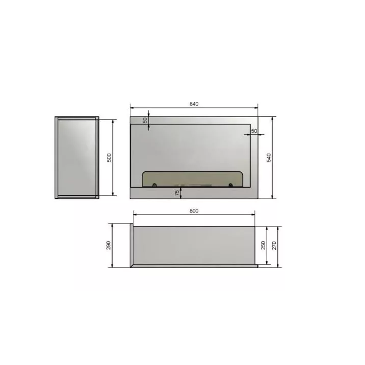 Infire - bio fireplace INSIDE L800