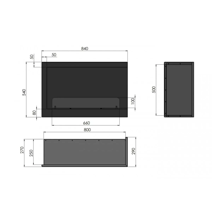 Infire - biofireplace INSIDE P800