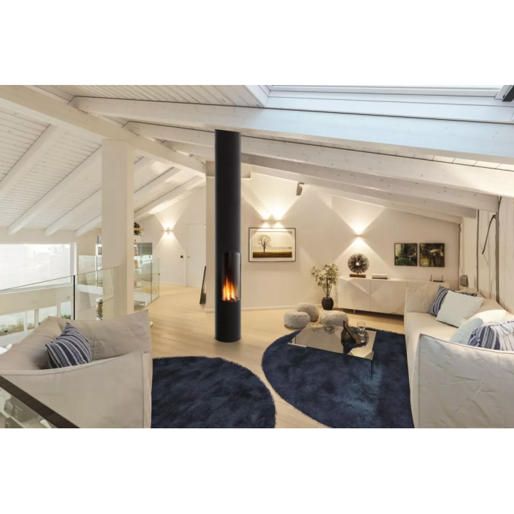 Focus - SLIMFOCUS gas fireplace on the leg, closed combustion chamber