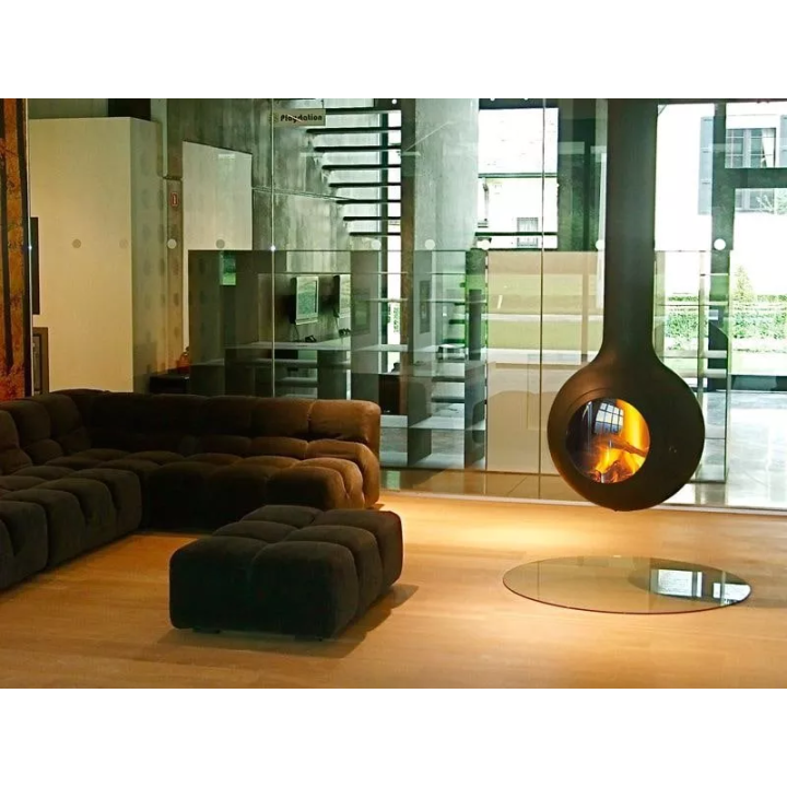 Focus - BATHYSCAFOCUS wood fireplace with glazed convex door