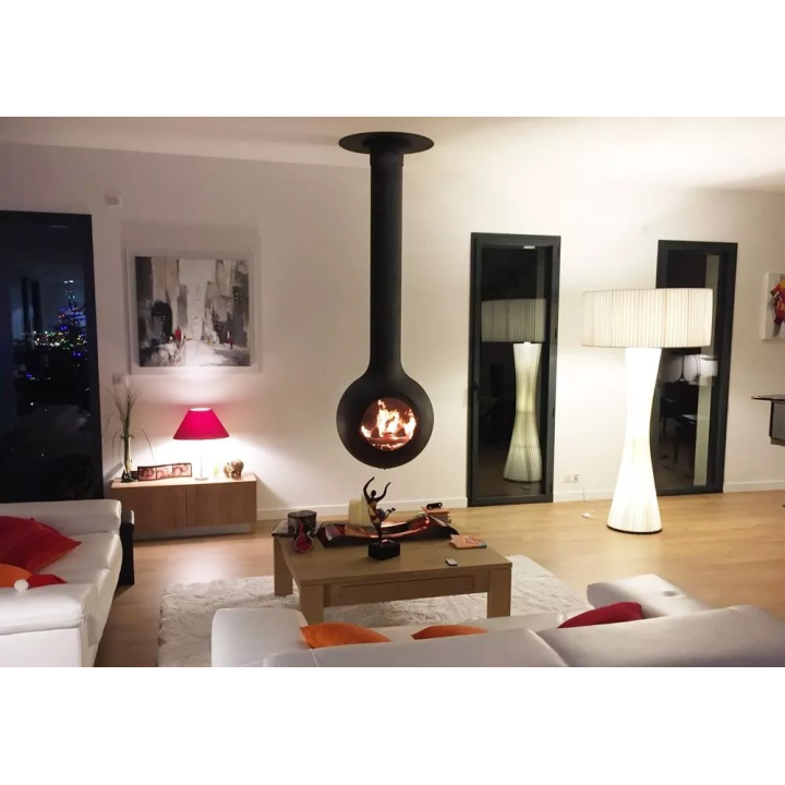 Focus - BATHYSCAFOCUS wood fireplace with glazed convex door