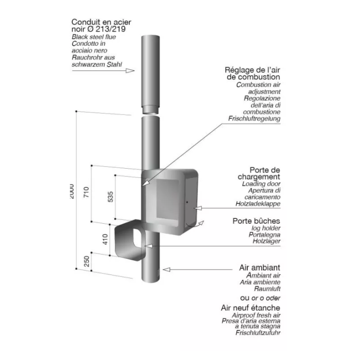 Focus - GRAPPUS wood fireplace