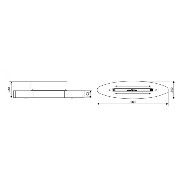 Spartherm - bio fireplace Ebios-Fire Elipse Base