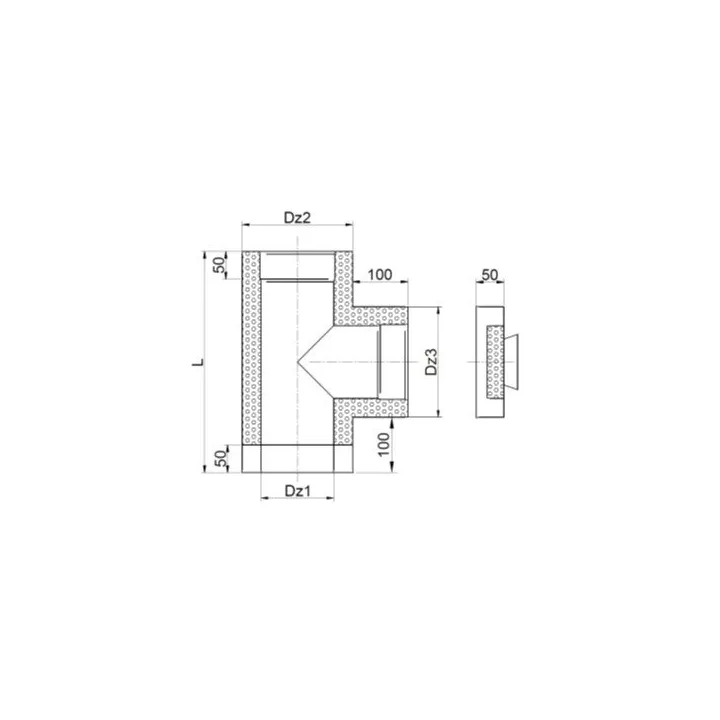 Prodmax - double-walled, heat-resistant, insulated chimney system - washout