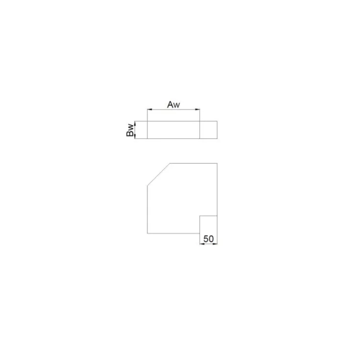 Prodmax - rectangular air distribution system made of galvanized steel - elbow