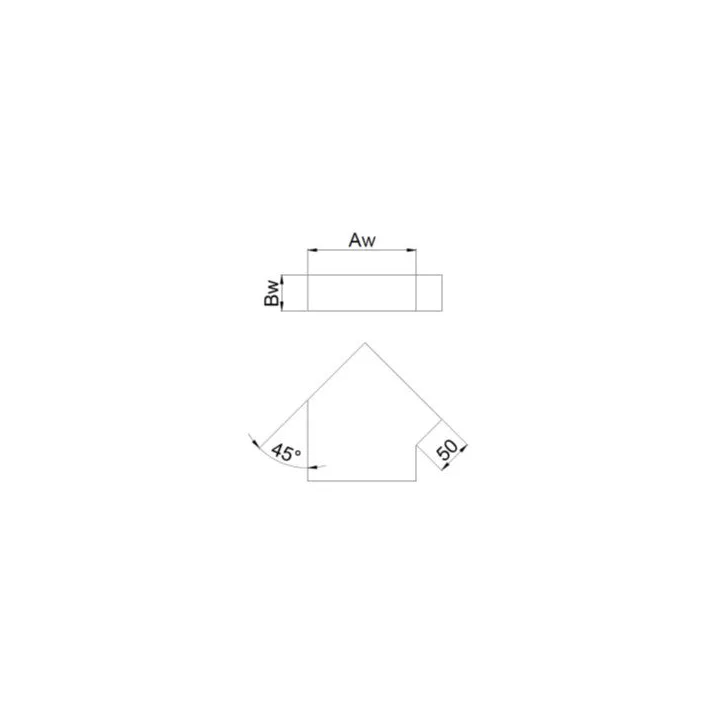 Prodmax - rectangular air distribution system made of galvanized steel - elbow
