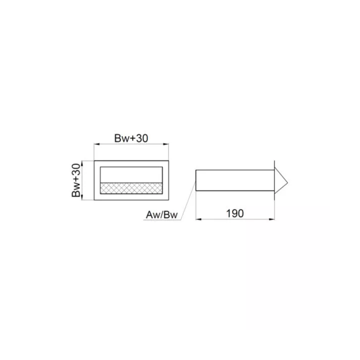 Prodmax - rectangular air distribution system made of galvanized steel - intake