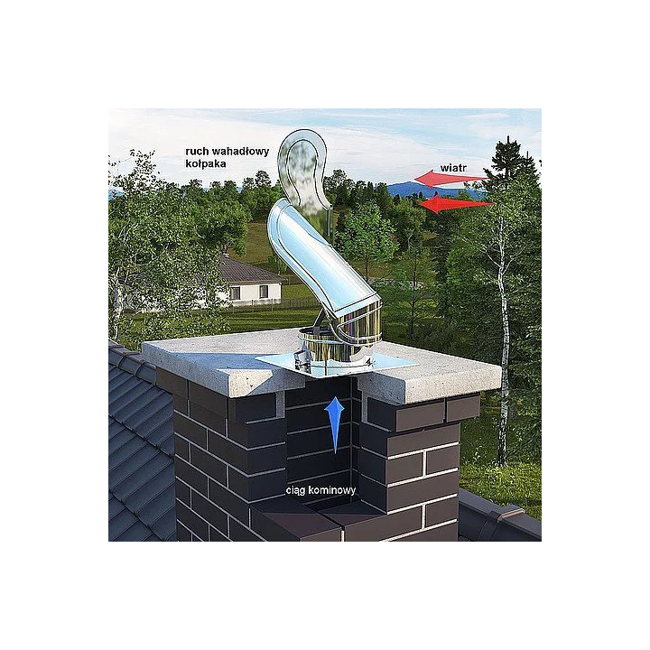 Darco - chimney cowls - rotowent swing square base (opened)