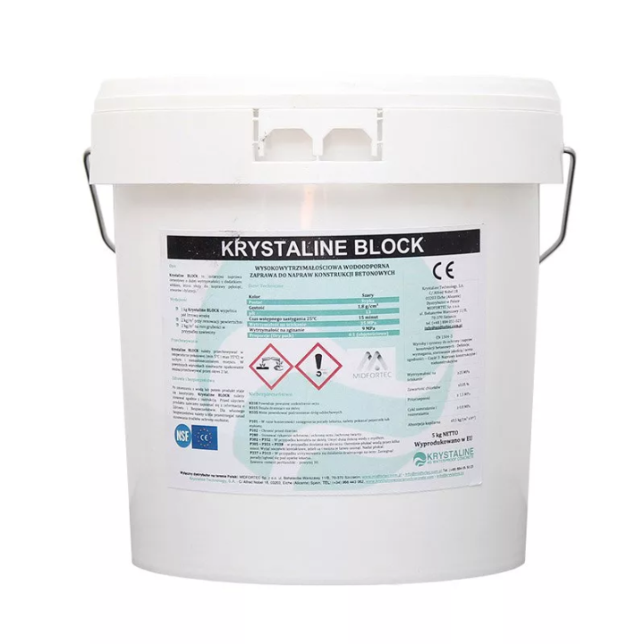 Krystaline - zaprawa wysokowytrzymałościowa do napraw konstrukcji betonowych Krystaline Block