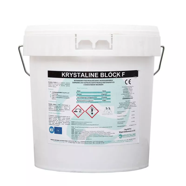 Krystaline - zaprawa wytrzymałościowa do napraw konstrukcji betonowych Krystaline Block F